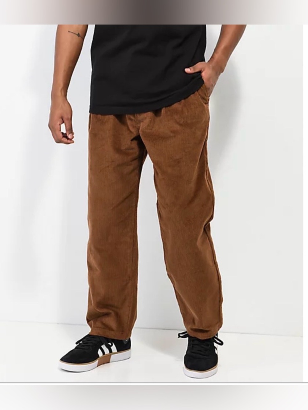 Monet Tuckup Pleated Brown Corduroy Pants Skate Streetwear Youth Boys 30 X 24
